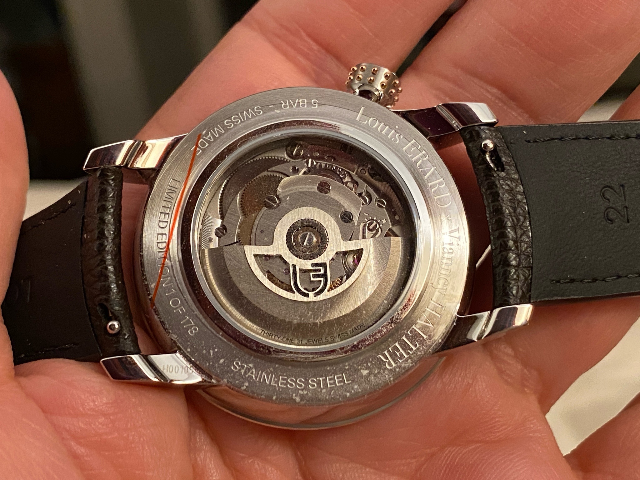 Watch by AHCI and independent haute horlogerie, Louis Erard
