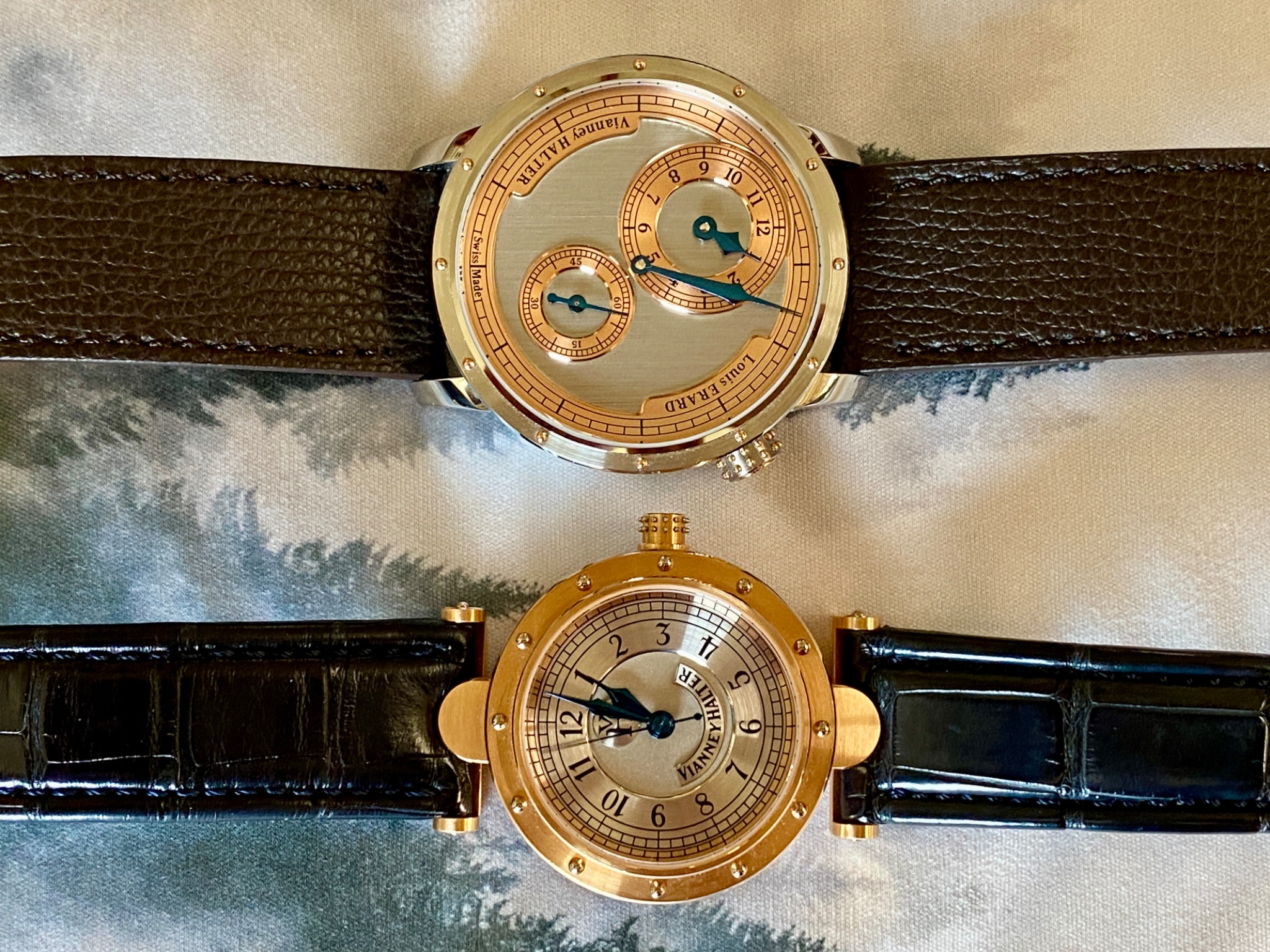 Watch by AHCI and independent haute horlogerie, Vianney Halter, Louis Erard, Le Régulateur