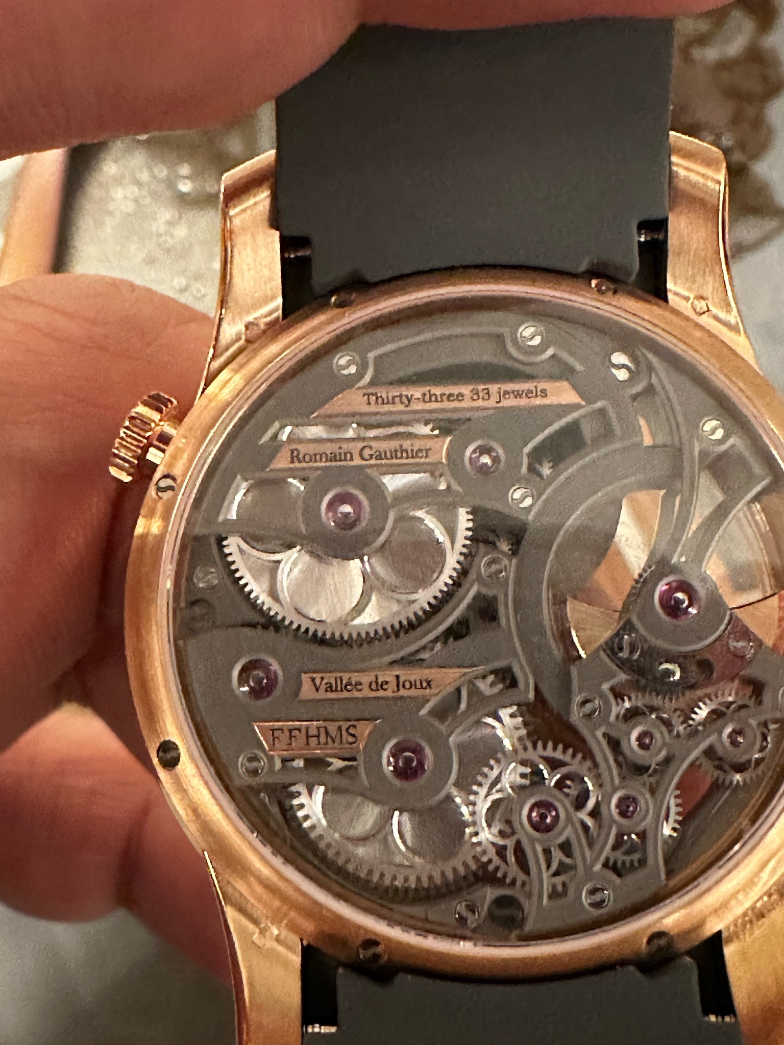 Watch by AHCI and independent haute horlogerie, Romain Gauthier, Prestige, Insight Micro-Rotor