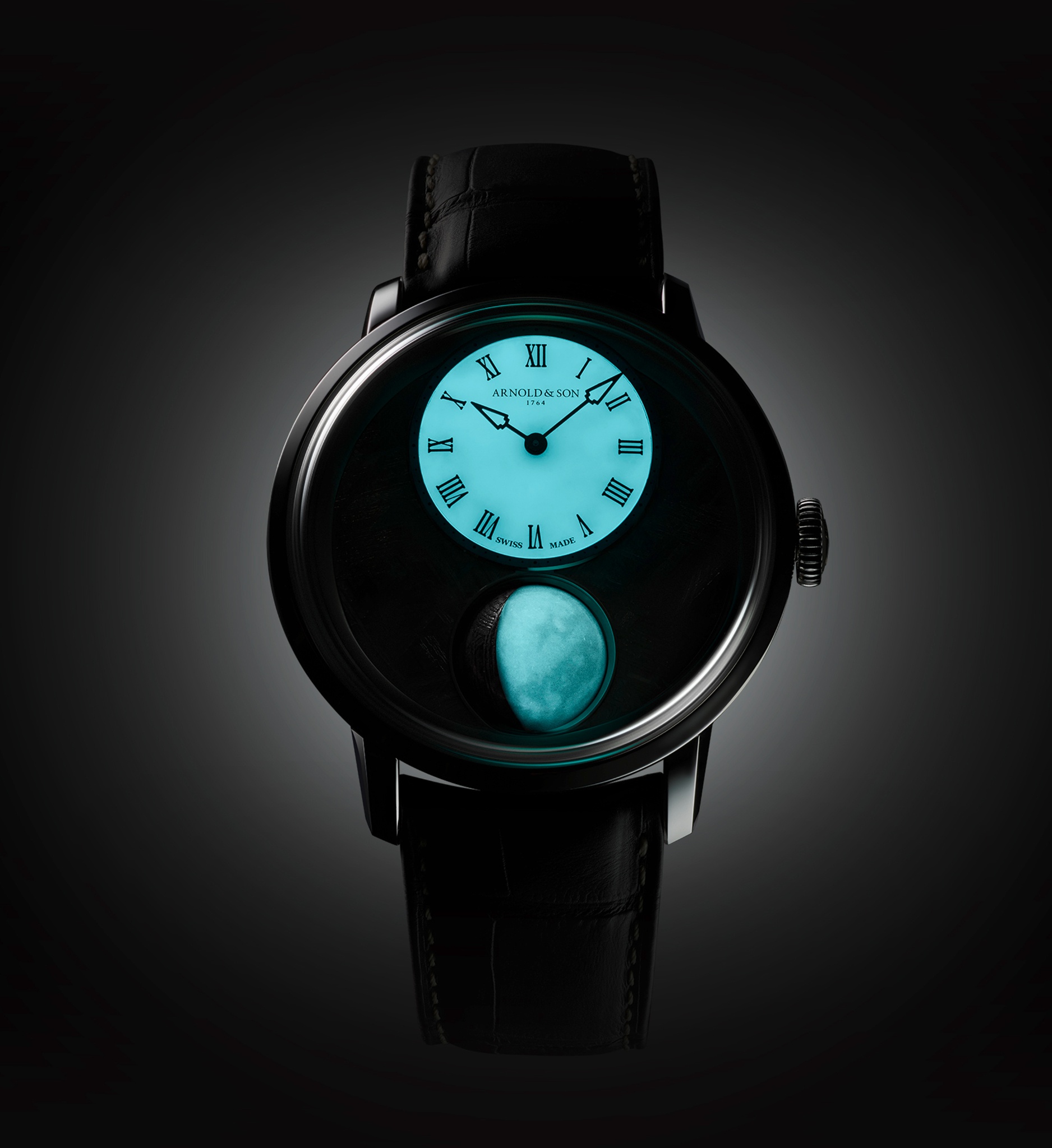 Watch by AHCI and independent haute horlogerie, Arnold & Son, Luna Magna