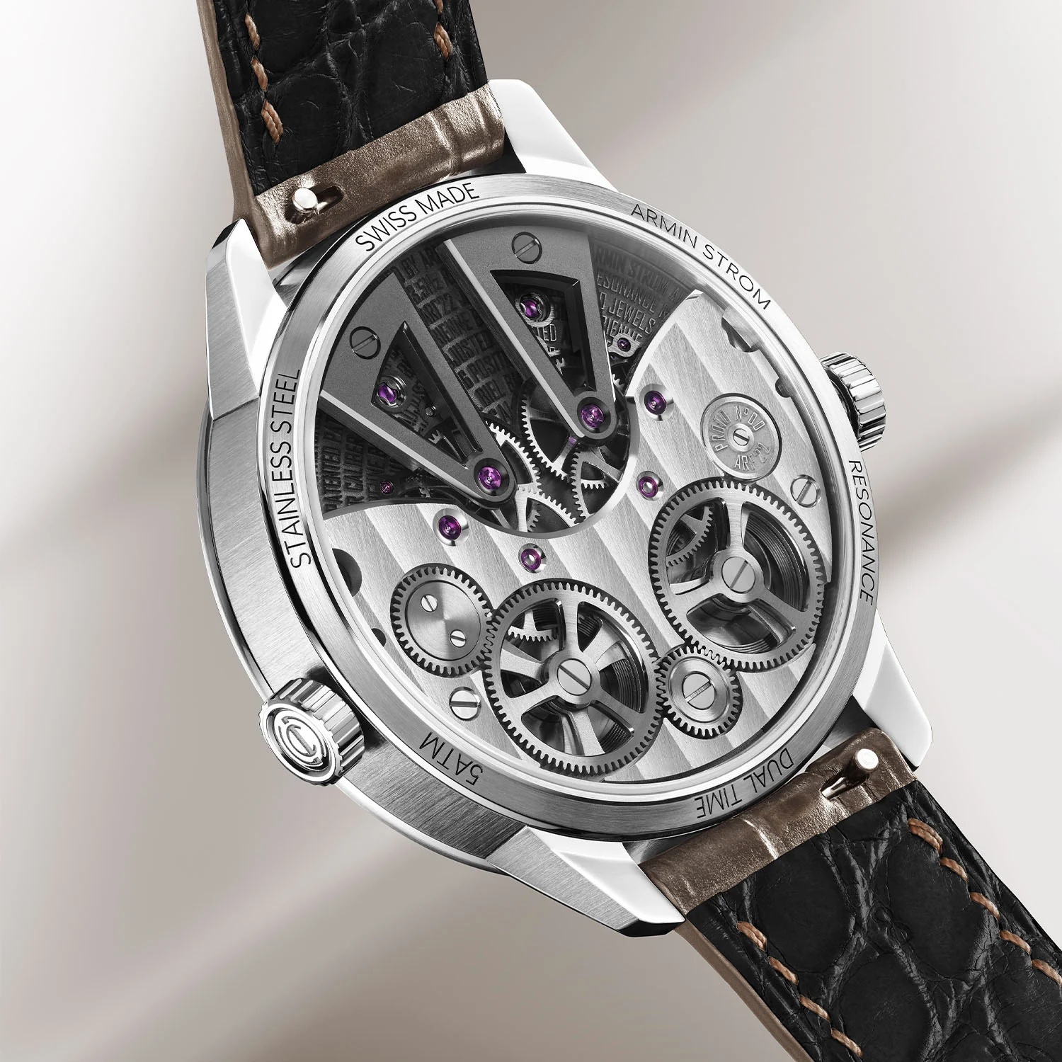 Watch by AHCI and independent haute horlogerie, Dual Time GMT Resonance