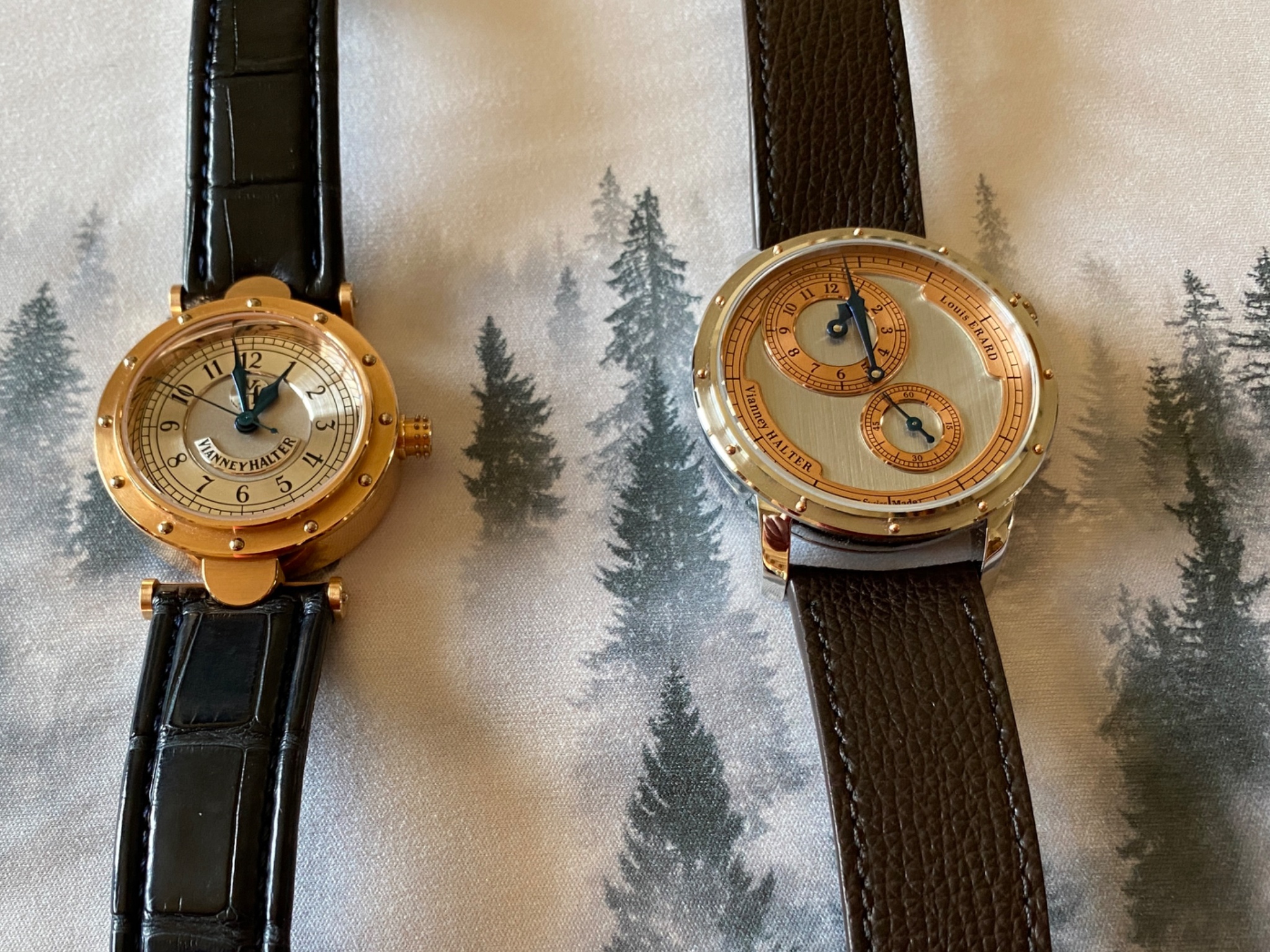 Watch by AHCI and independent haute horlogerie, Vianney Halter, Louis Erard, Le Régulateur