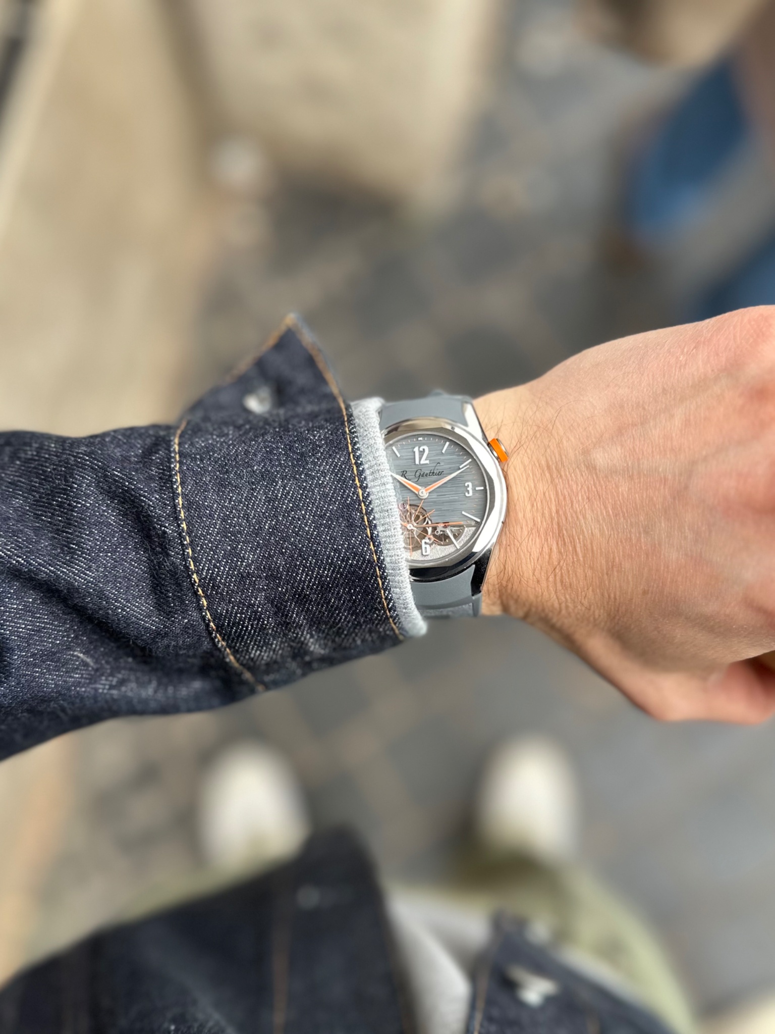 Watch by AHCI and independent haute horlogerie, Romain Gauthier, Titanium Edition Six