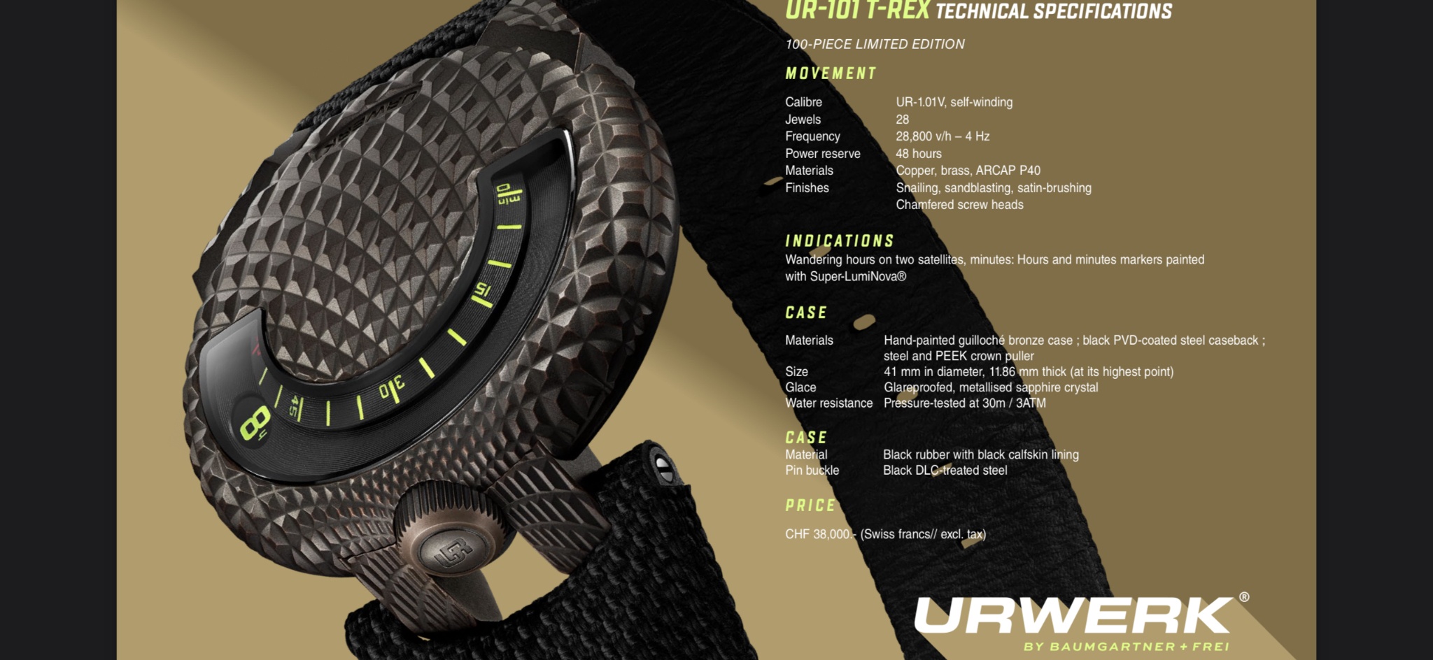 Watch by AHCI and independent haute horlogerie, T-Rex