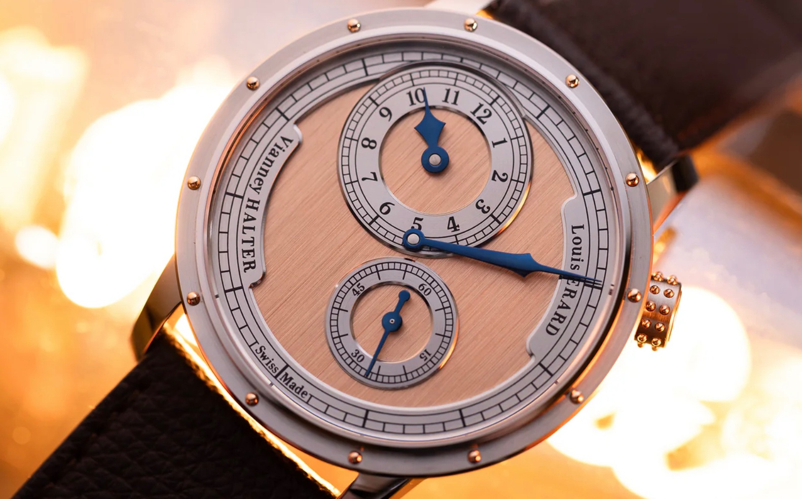 Watch by AHCI and independent haute horlogerie, Vianney Halter, Louis Erard, Le Régulateur