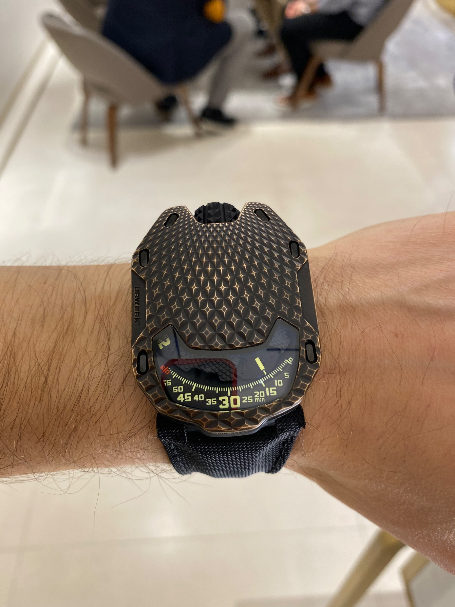 Watch by AHCI and independent haute horlogerie, Urwerk, UR-105