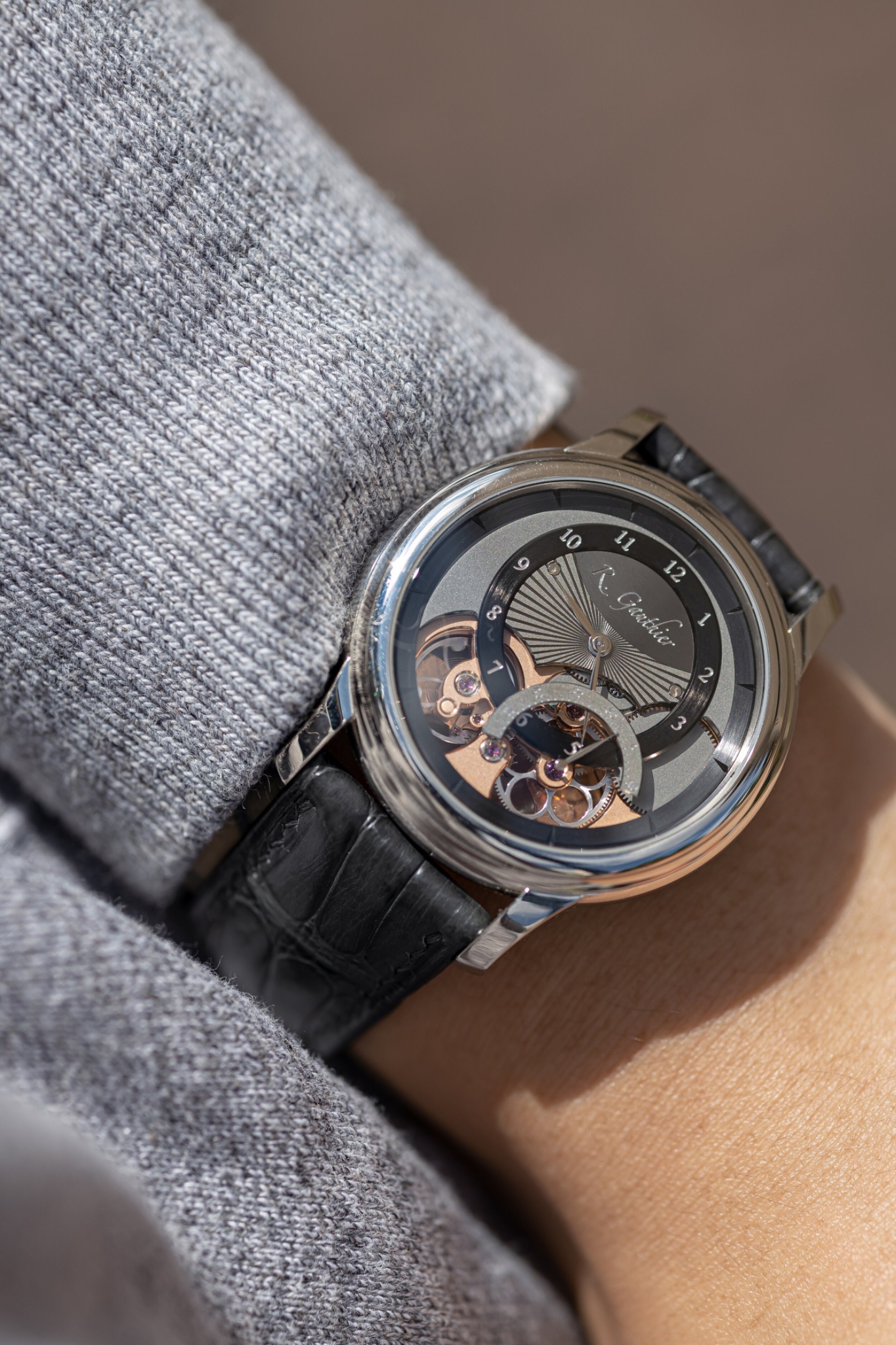 Watch by AHCI and independent haute horlogerie, Romain Gauthier