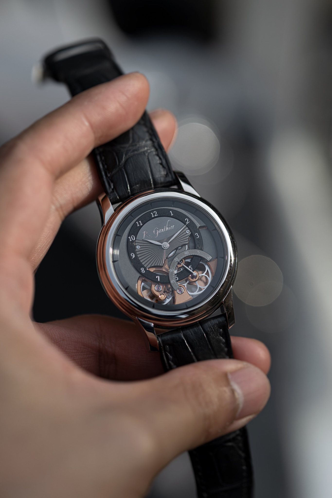Watch by AHCI and independent haute horlogerie, Romain Gauthier