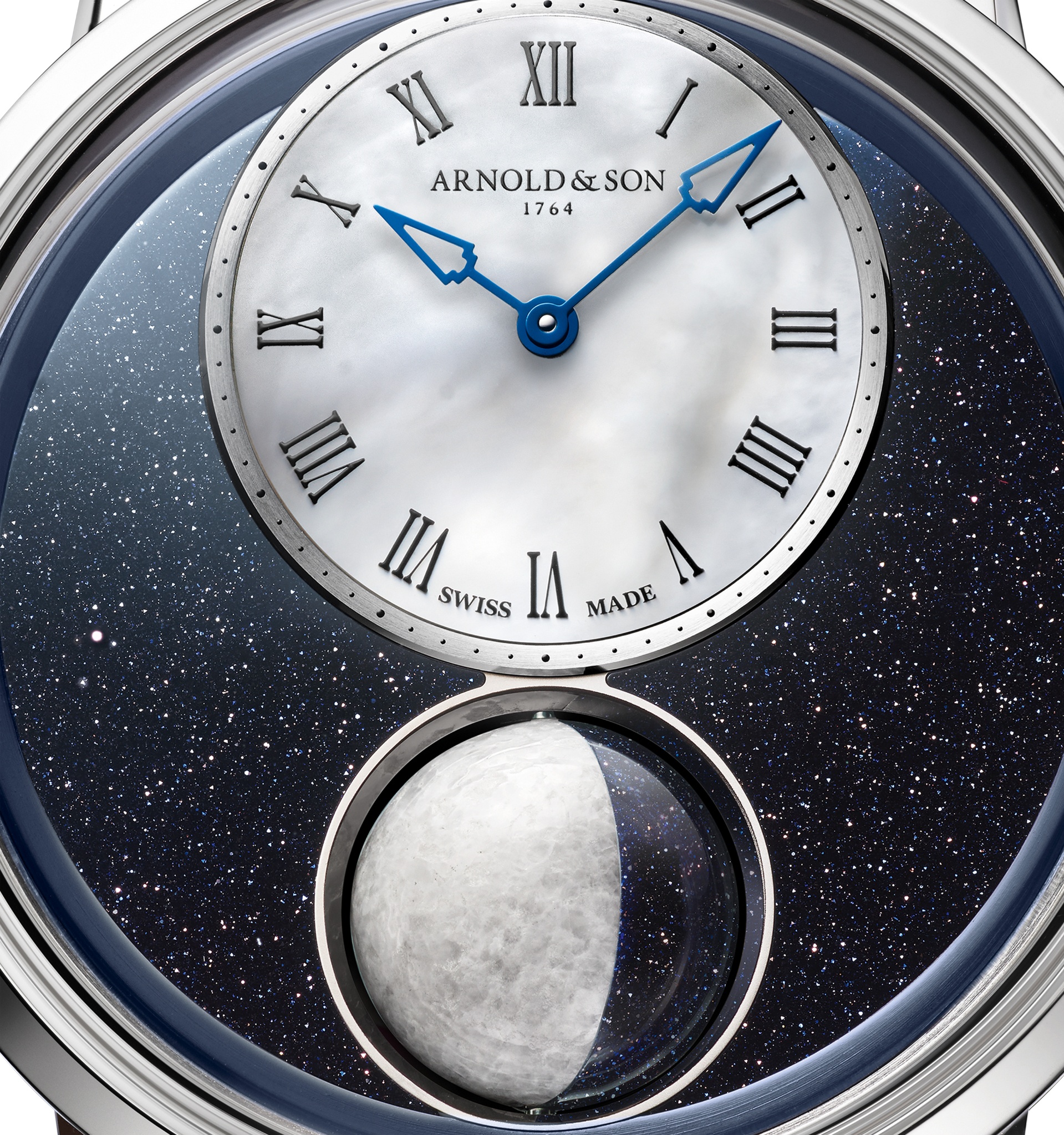 Watch by AHCI and independent haute horlogerie, Arnold & Son, Luna Magna
