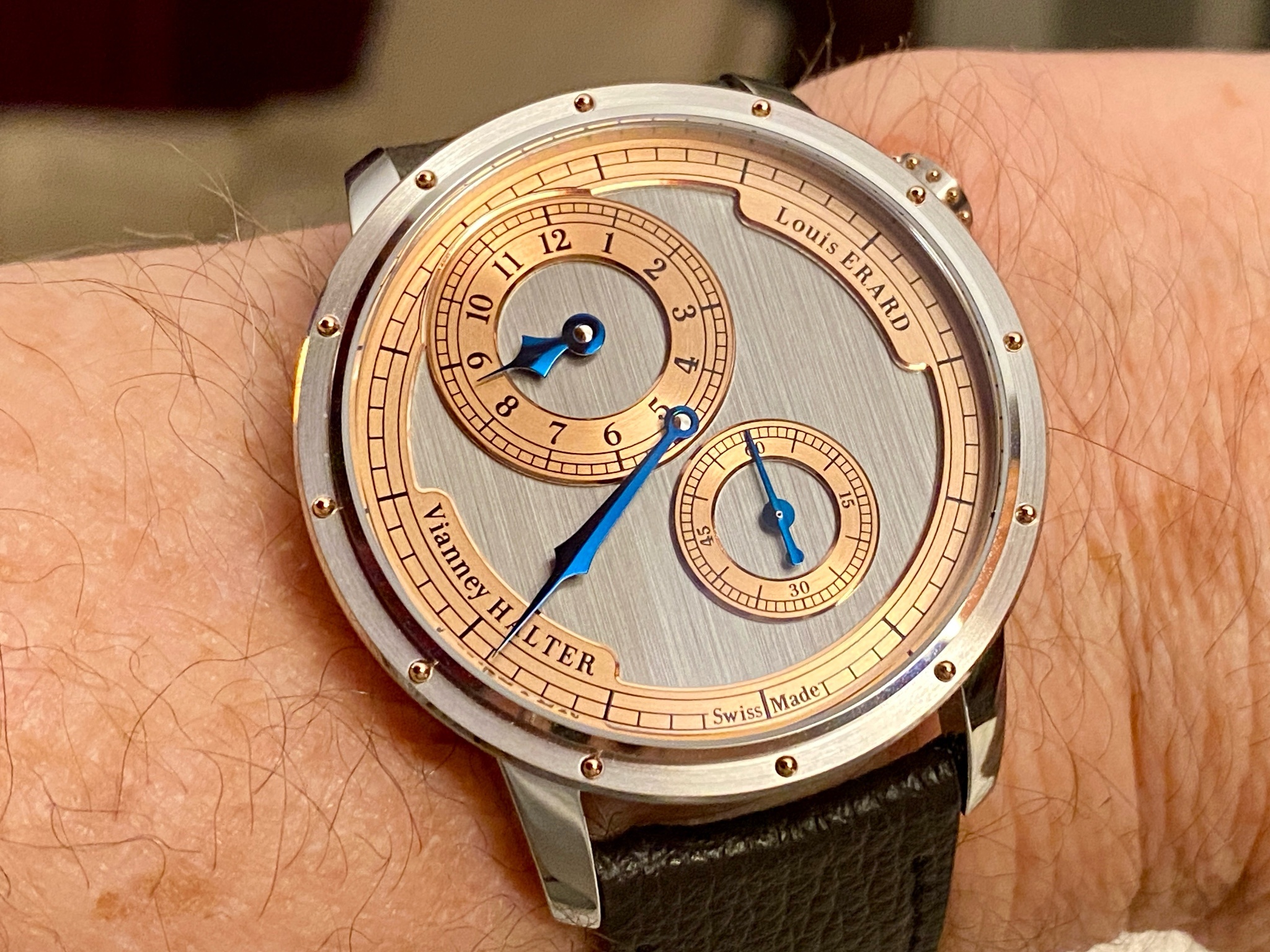 Watch by AHCI and independent haute horlogerie, Louis Erard