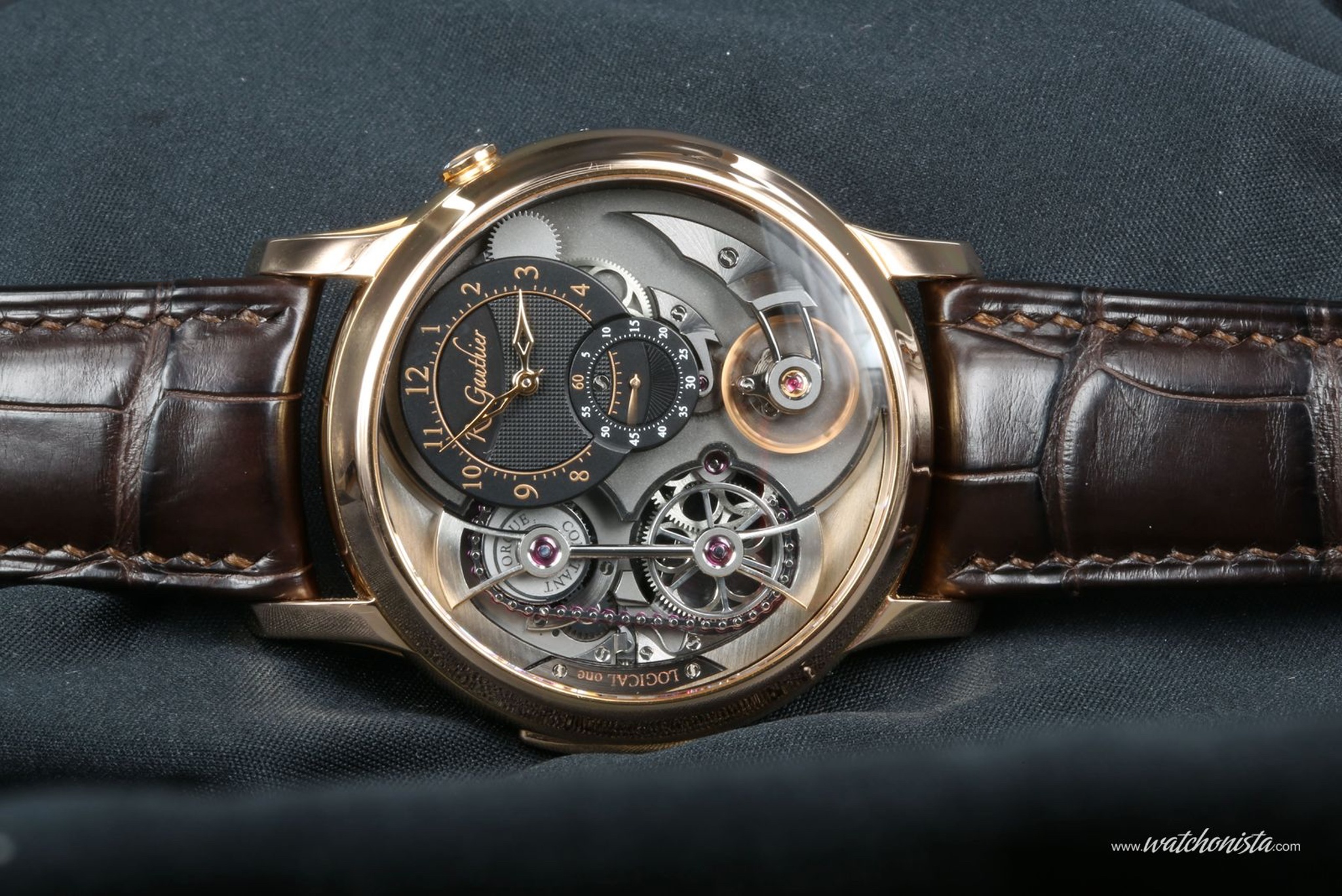 Watch by AHCI and independent haute horlogerie, Romain Gauthier, Logical One, LO1