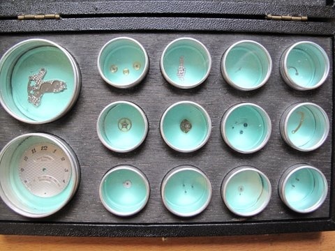 Paul showed me the parts needed for the retro twin - he makes the parts in batches - and then completes that watches as they are ordered.