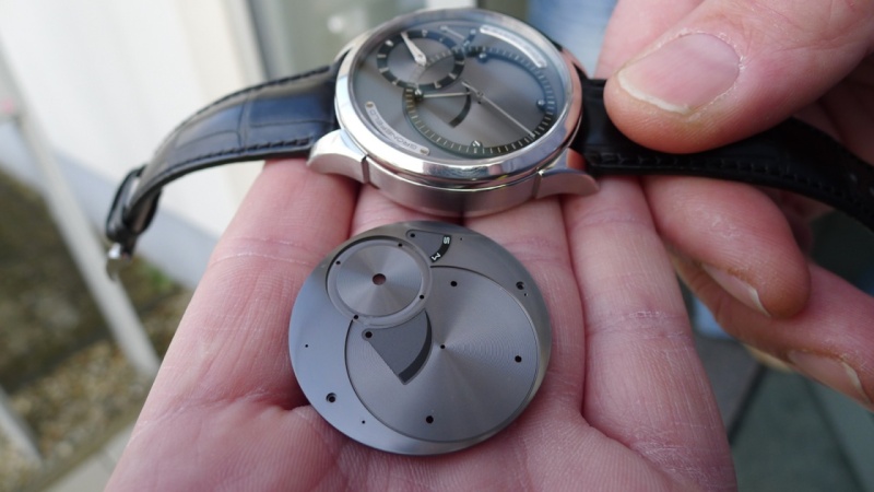 The dial before the many parts are added