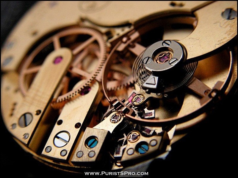 Fabrication De Montres Normandes Basel 2009 Concours de Chronometrie constant force escapement with 2 escape wheels and 3 anchors