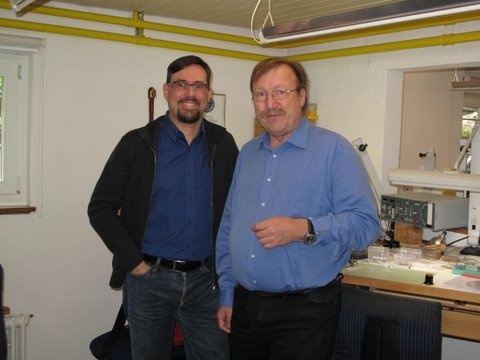 Just to show I was really there! Paul also showed me some amazing pictures of the Lord Arran watch being modified - it really is an exceptional piece of work.