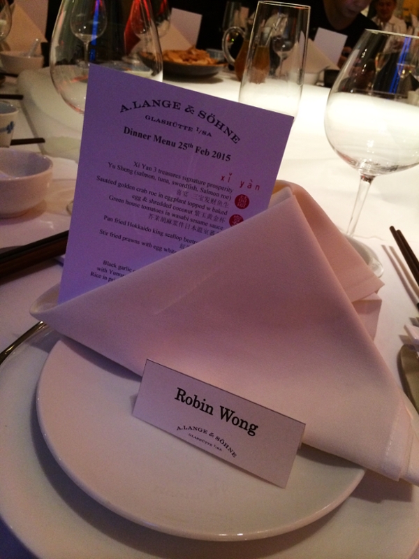 Dinner started quite on time - we took a break looking at each others Langes <img src=