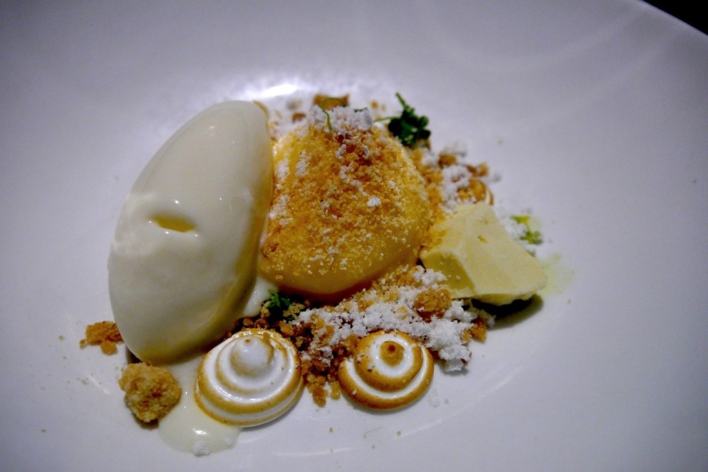 lemon meringue ice cream, white chocolate and lemon curd