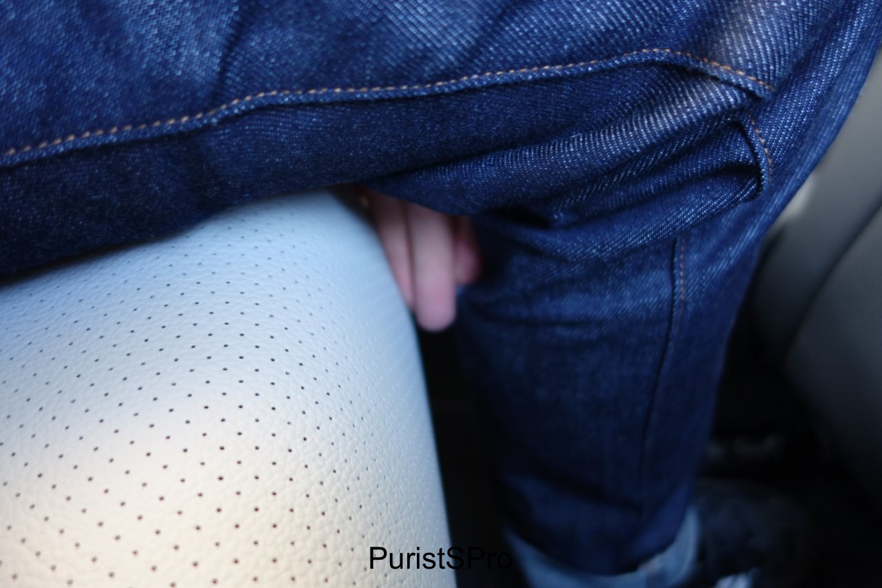 The rear seat cushions are designed for short people who have short legs. 