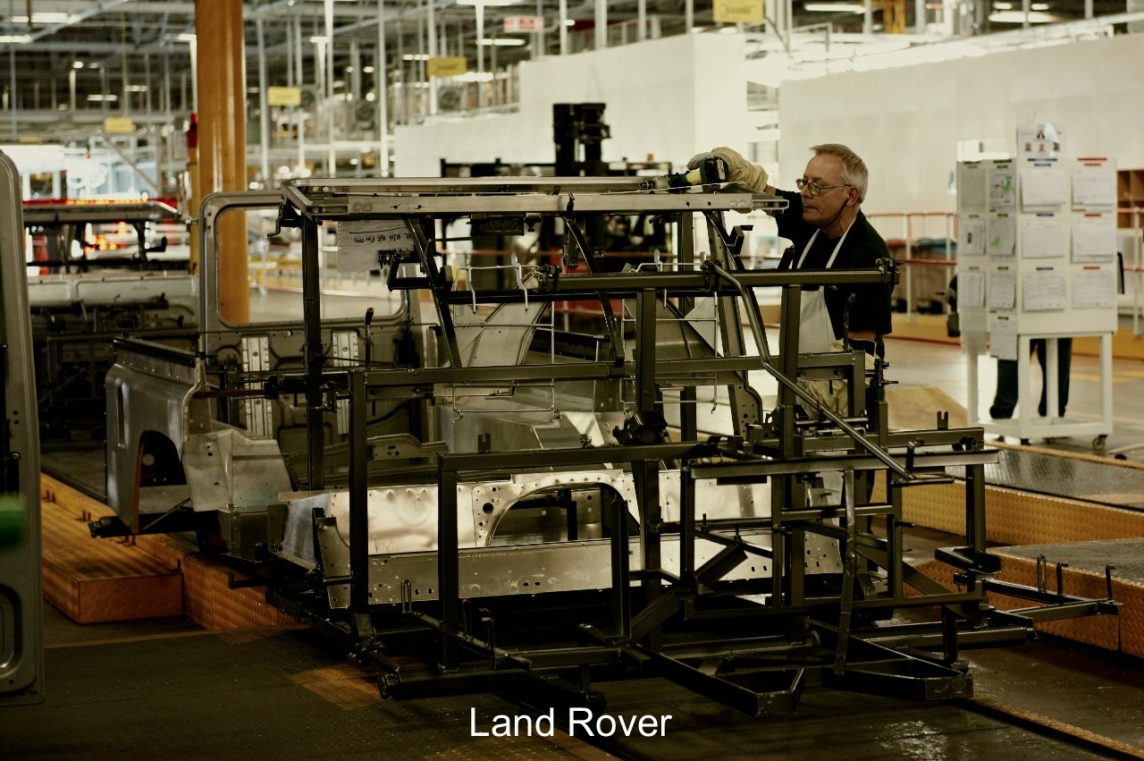 Measurements are done manually. Modern factories have robots with laser measuring devices. 