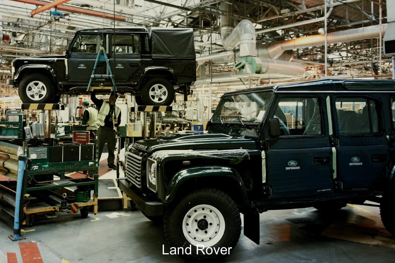 Finished Defenders on the productoin line. 