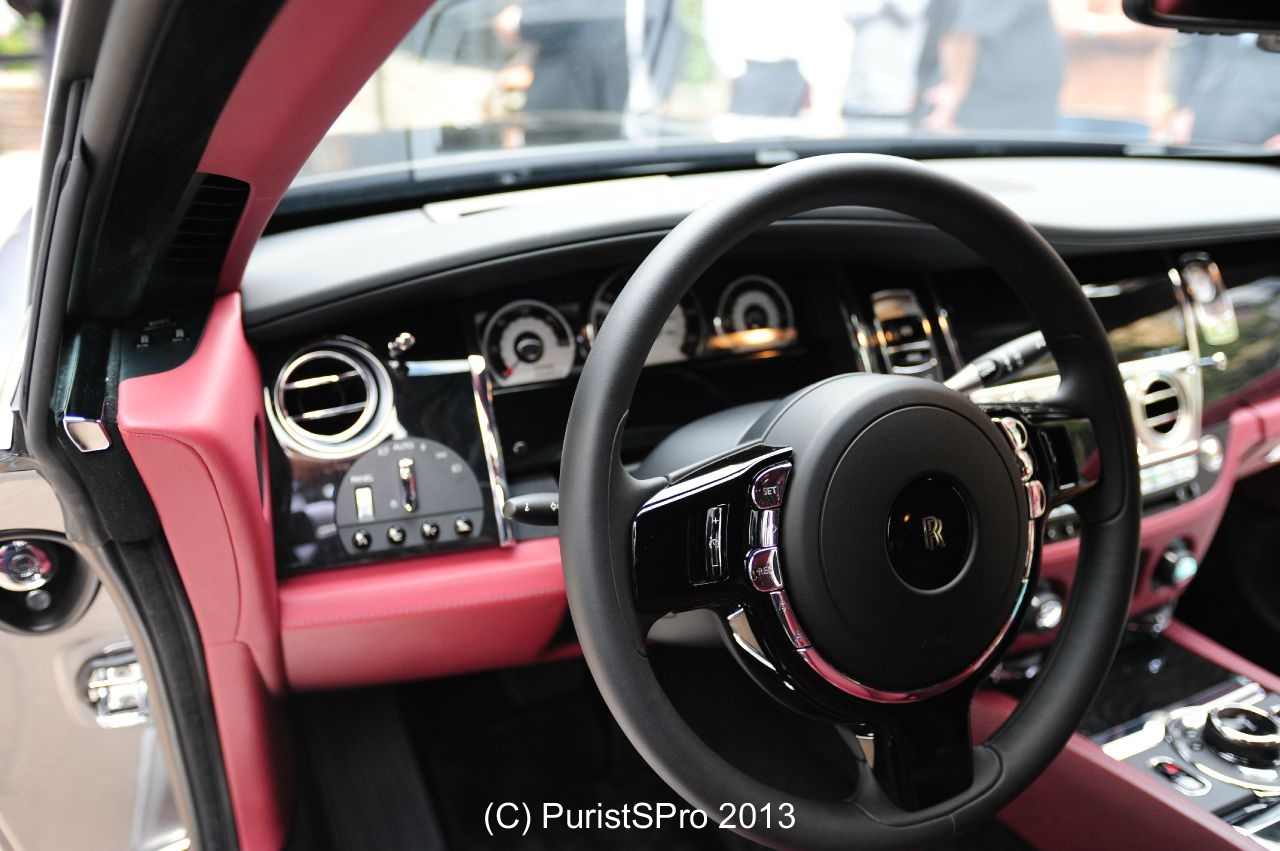 Finally, a usable steering wheel that you can hold at 9 and 3, unlike the Phantom's thin giant ring.