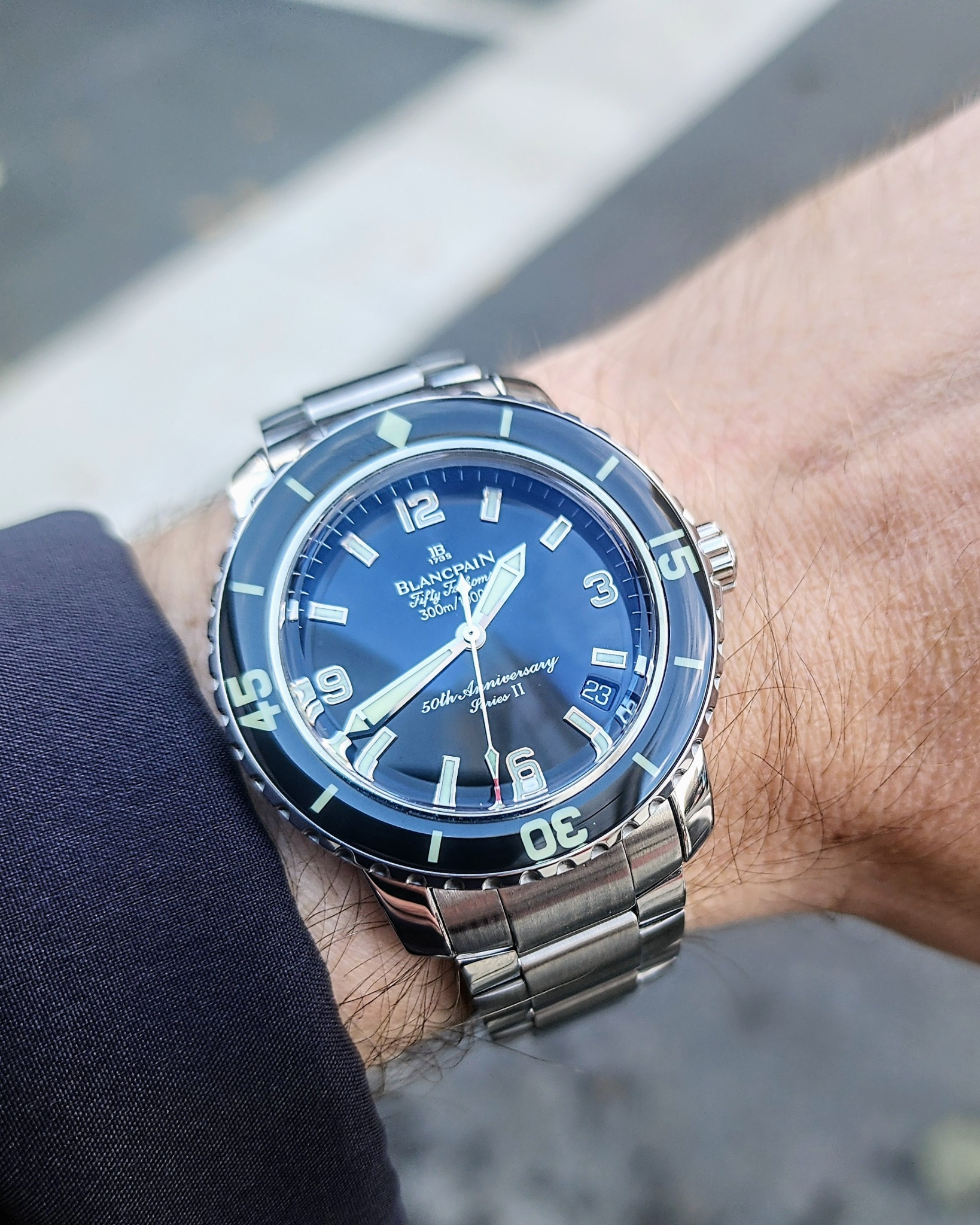 Watch by Blancpain, Fifty Fathoms