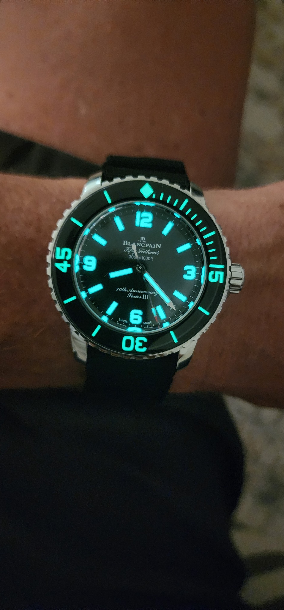 Watch by Blancpain, 70th Anniversary, Fifty Fathoms, 50th Anniversary