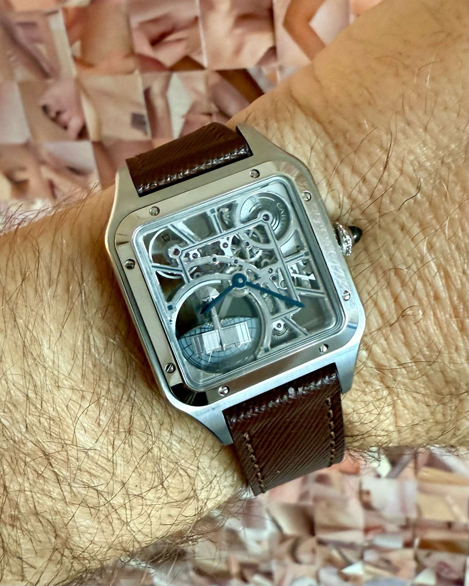 Watch by Cartier, Santos, Santos Dumont Skeleton