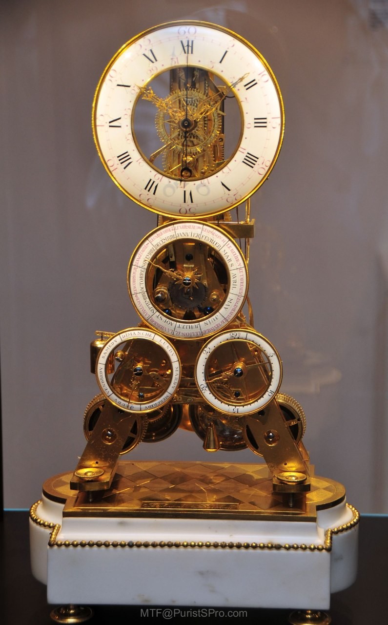 Skeletonised Table Clock by F. Berthoud