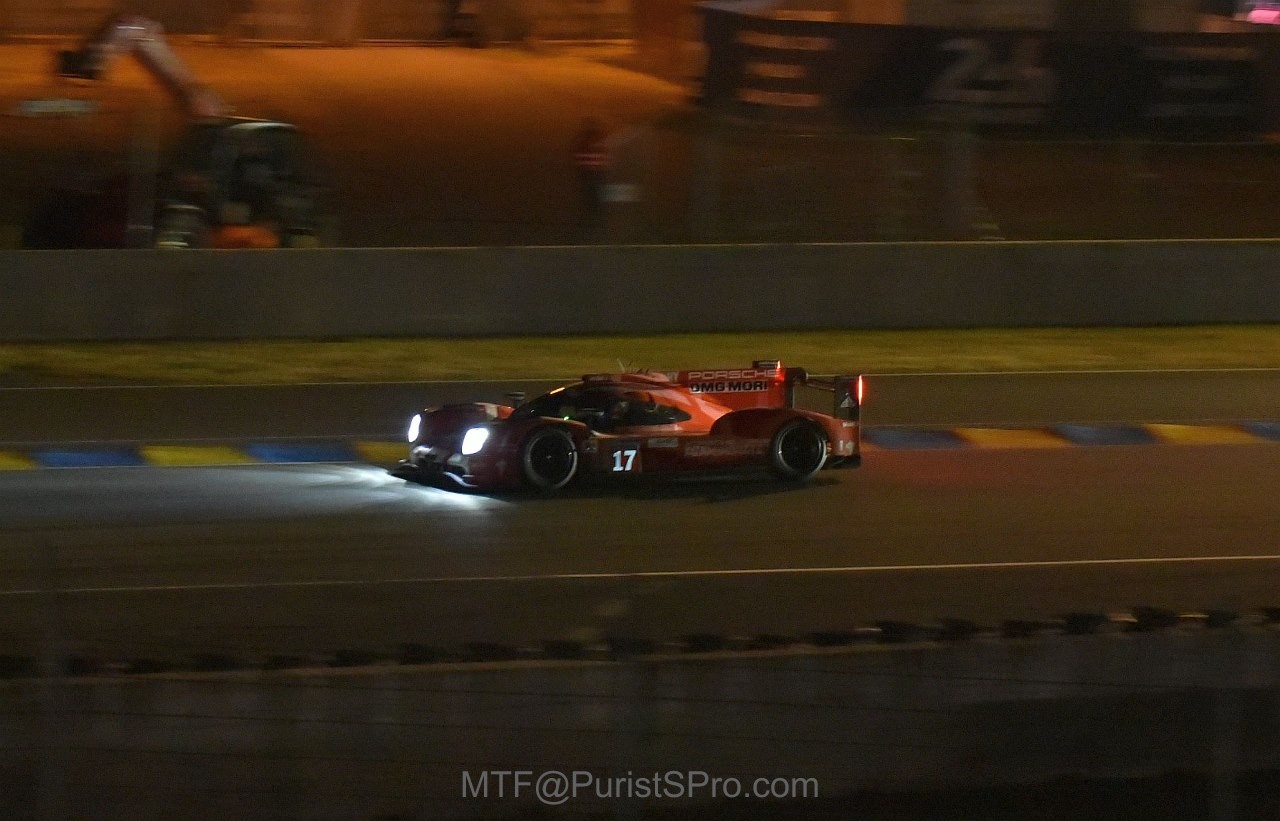 Porsche 919 Hybrid Car No. 17 at Night