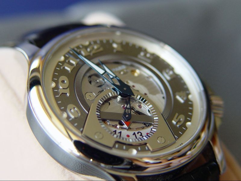 Yet another view of the the multi-layered openworked dial