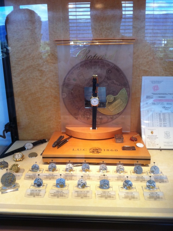 This is from the boutique museum window, something special in Geneva for guests.