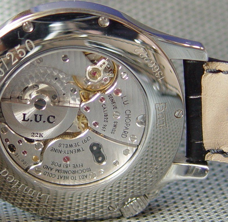 Close-up of the movement