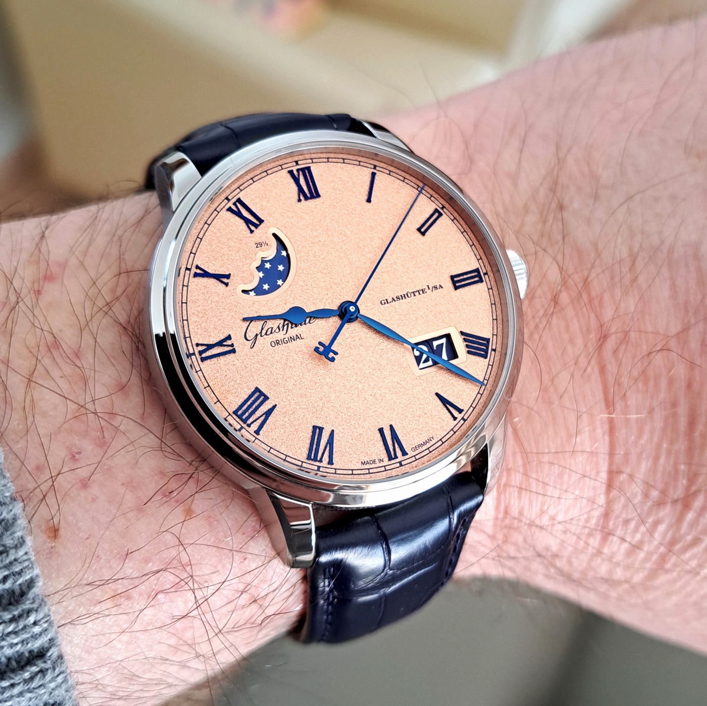 Watch by Glashütte Original, 100-04-05-02-04, Senator, Senator Moon Phase