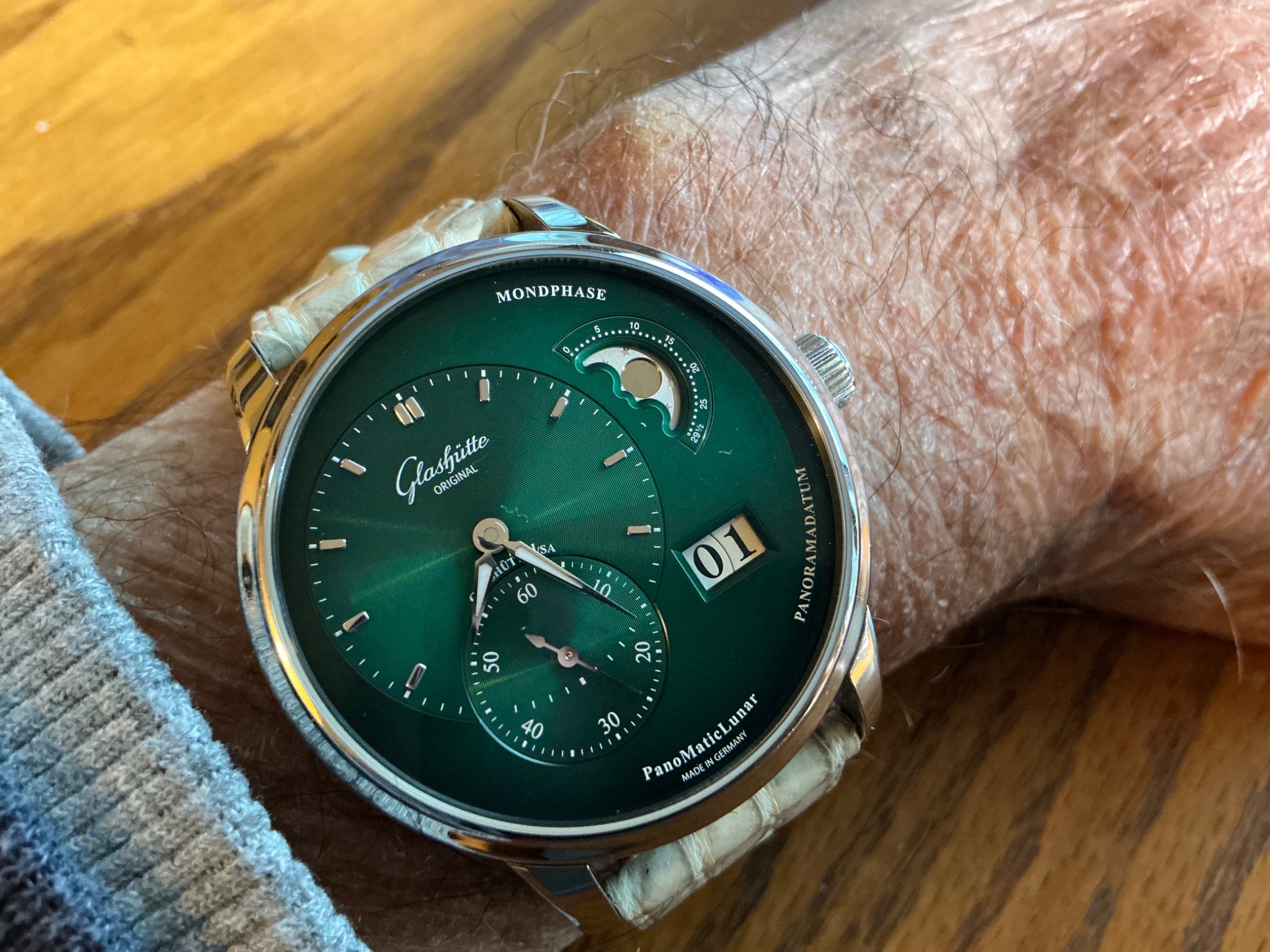 Watch by Glashütte Original, Pano, PanoMaticLunar