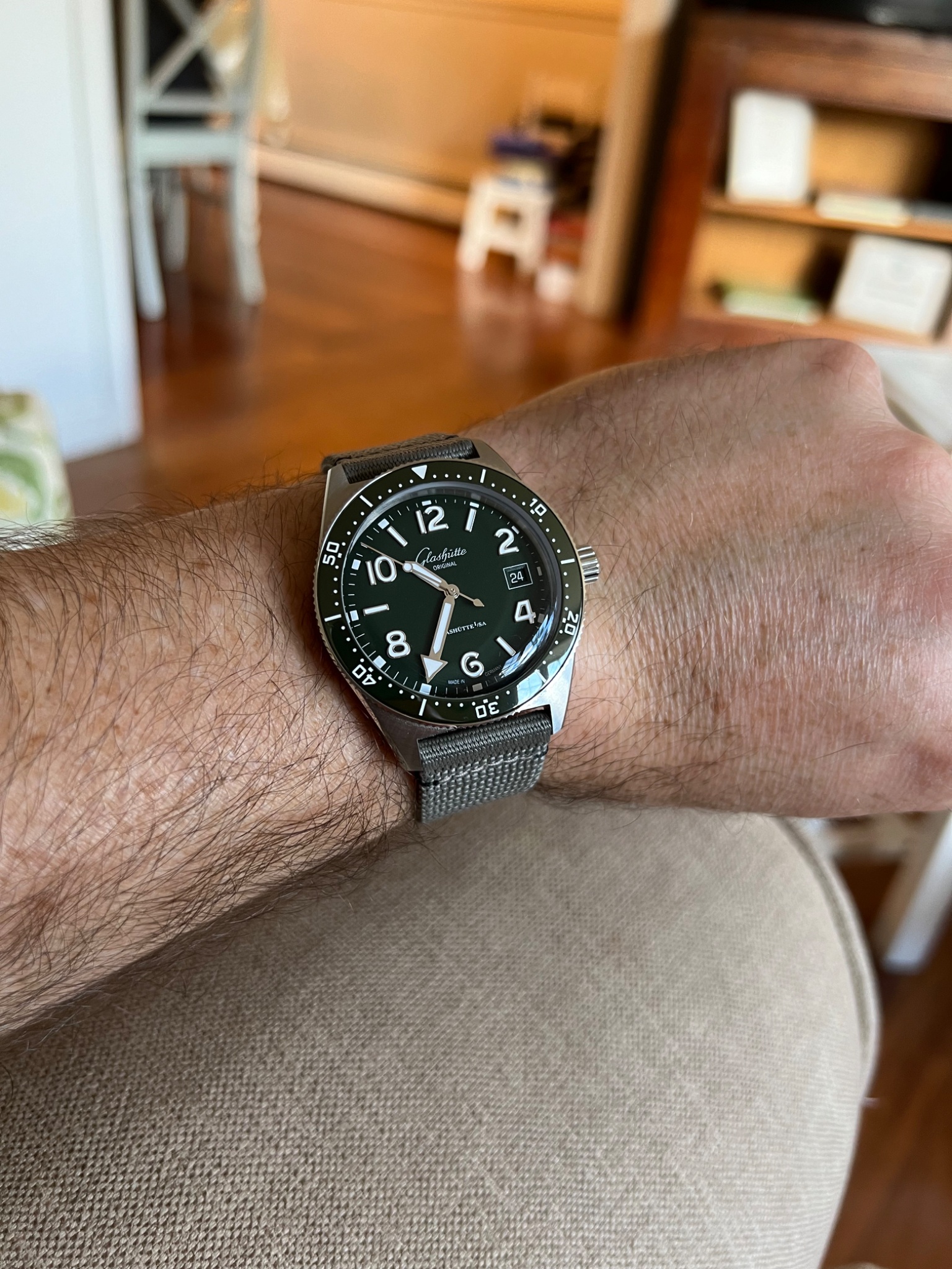 Watch by Glashütte Original, SeaQ, SeaQ Reed Green