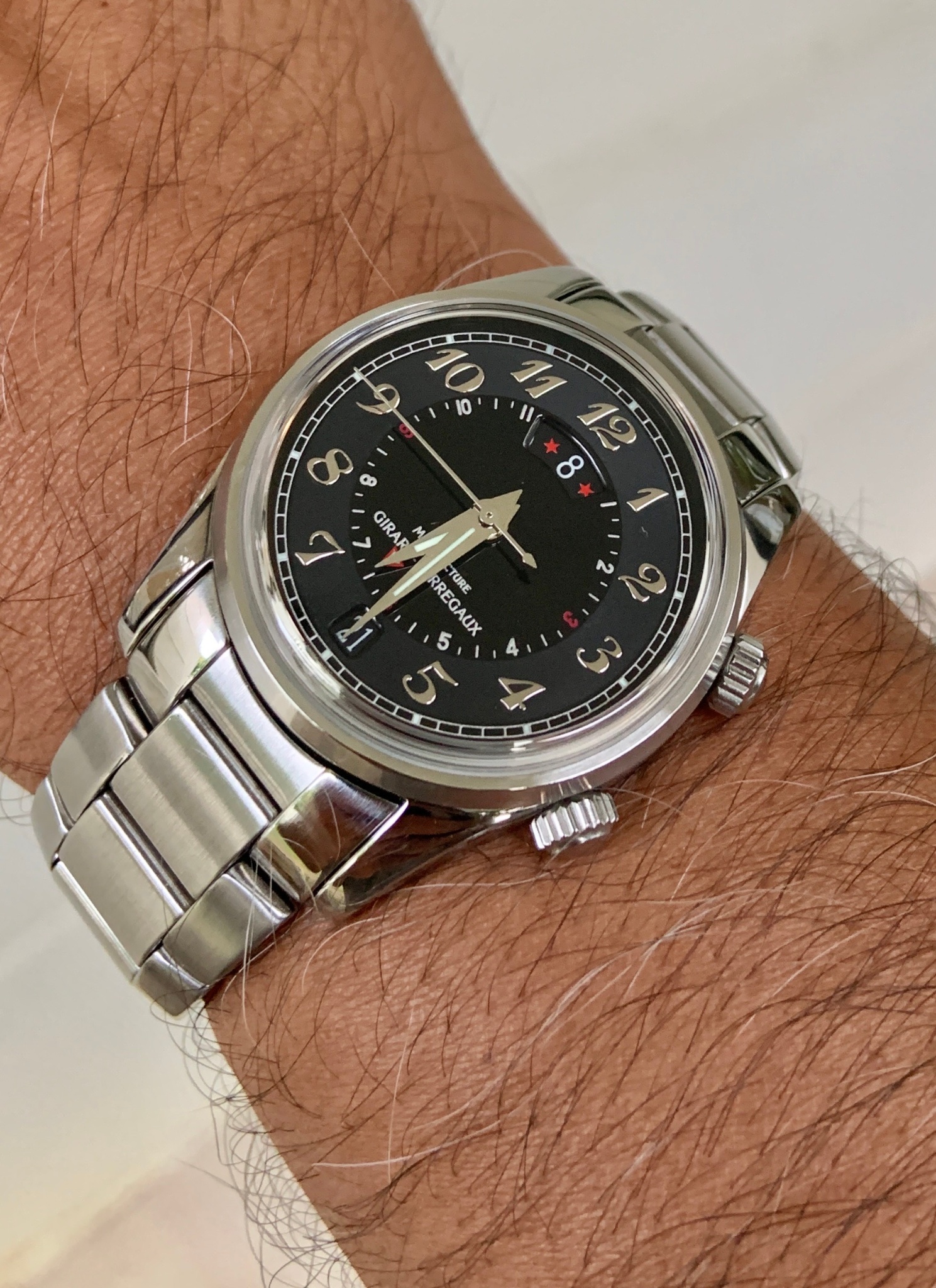 Watch by Girard Perregaux, Vintage 1945, 4940, Traveller II