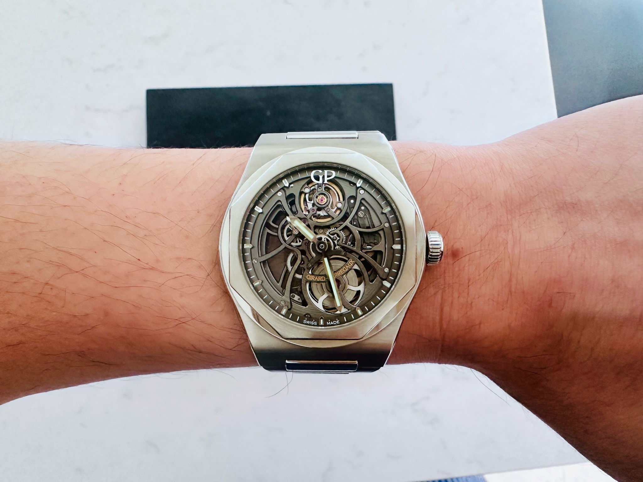 Watch by Girard Perregaux, Laureato Skeleton