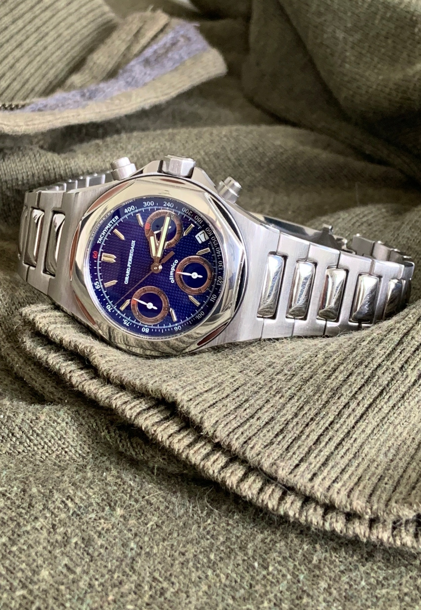 Discover the GP Laureato-Olimpico 8017 Chronograph, a neo-vintage