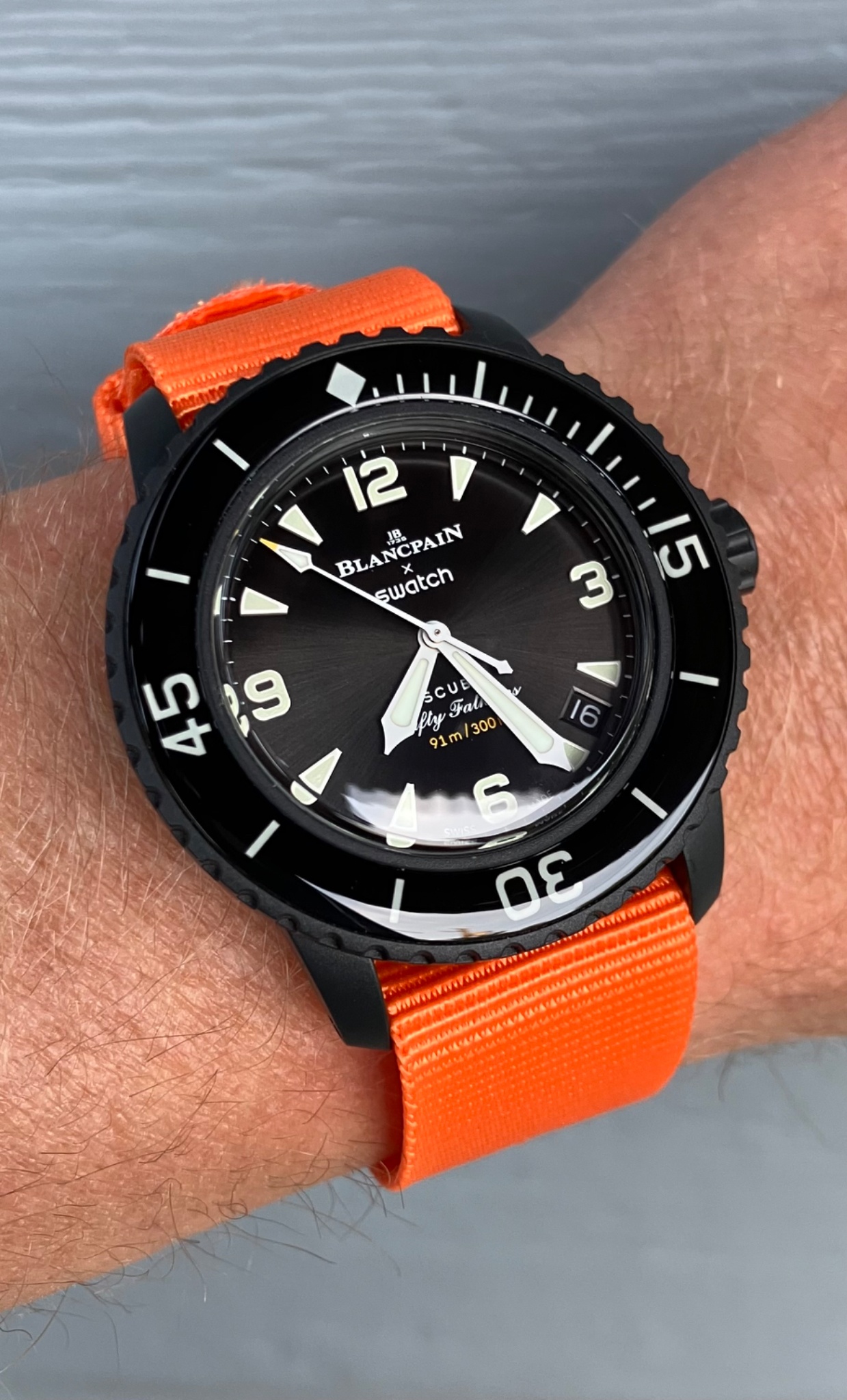 Watch, Swatch, X Blancpain Fifty Fathoms