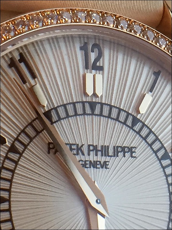 close-up of the dial