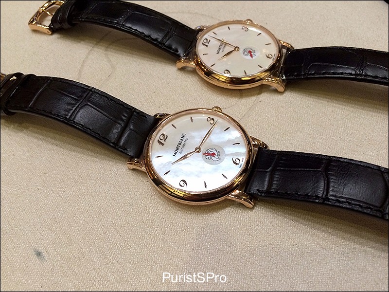 The mother of pearl dial is beautiful in the metal. The seconds sub dial has a Merlion, which is a national icon of Singapore.