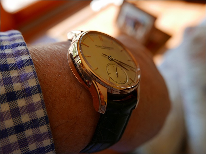 A few wrist shots that may give an indication of the height of the case.