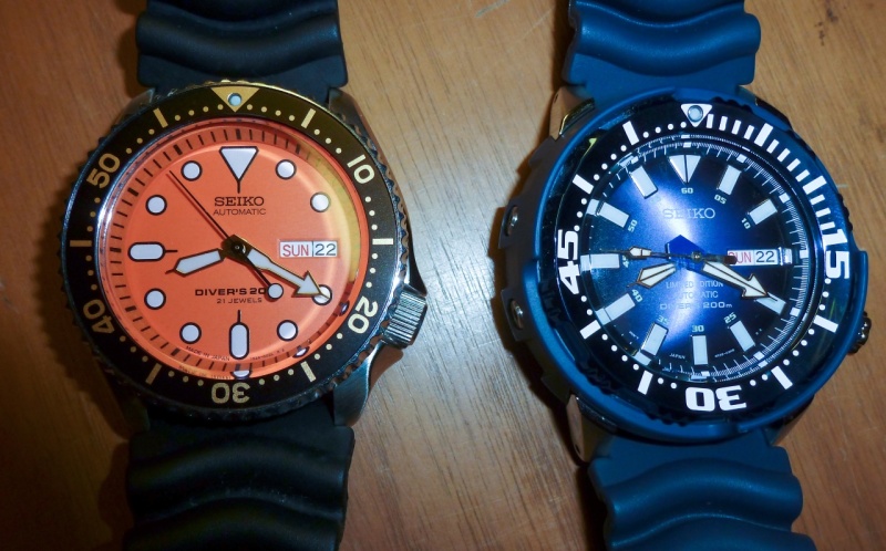 Orange Dial SKX011J1 & Blue Dial SRP453
