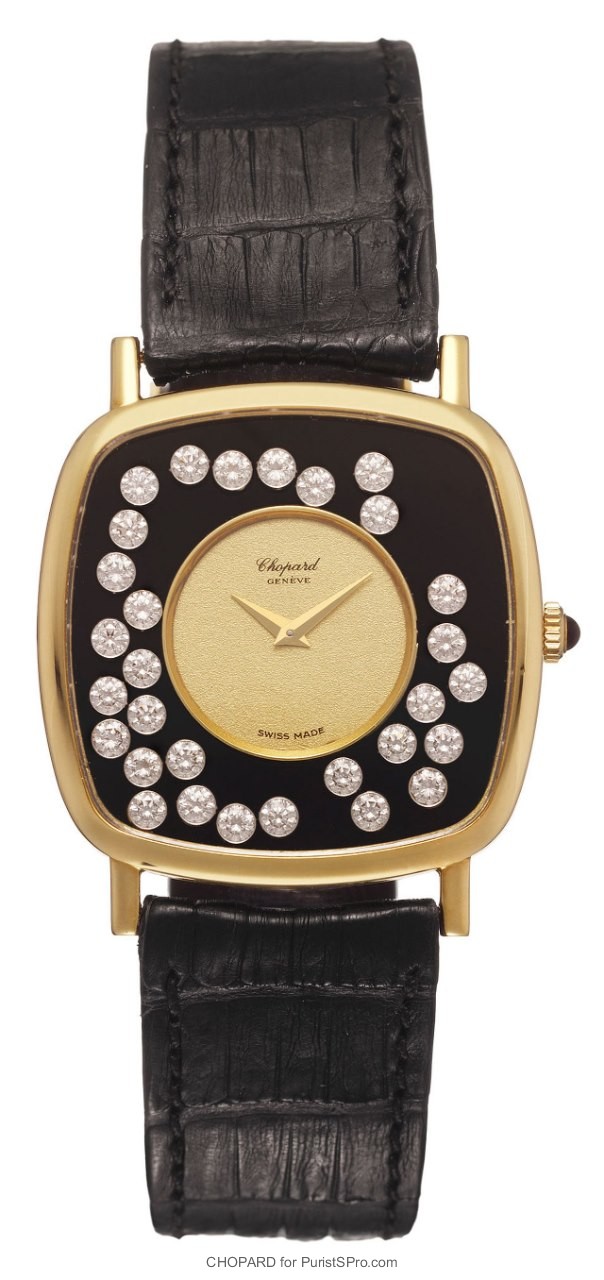 1976 Happy Diamonds gents' watch on leather strap