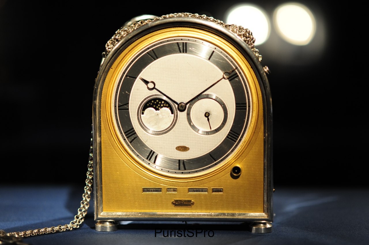 This carriage clock was sold to Caroline Murat, Queen of Naples, for 4000 Francs in 1812. 