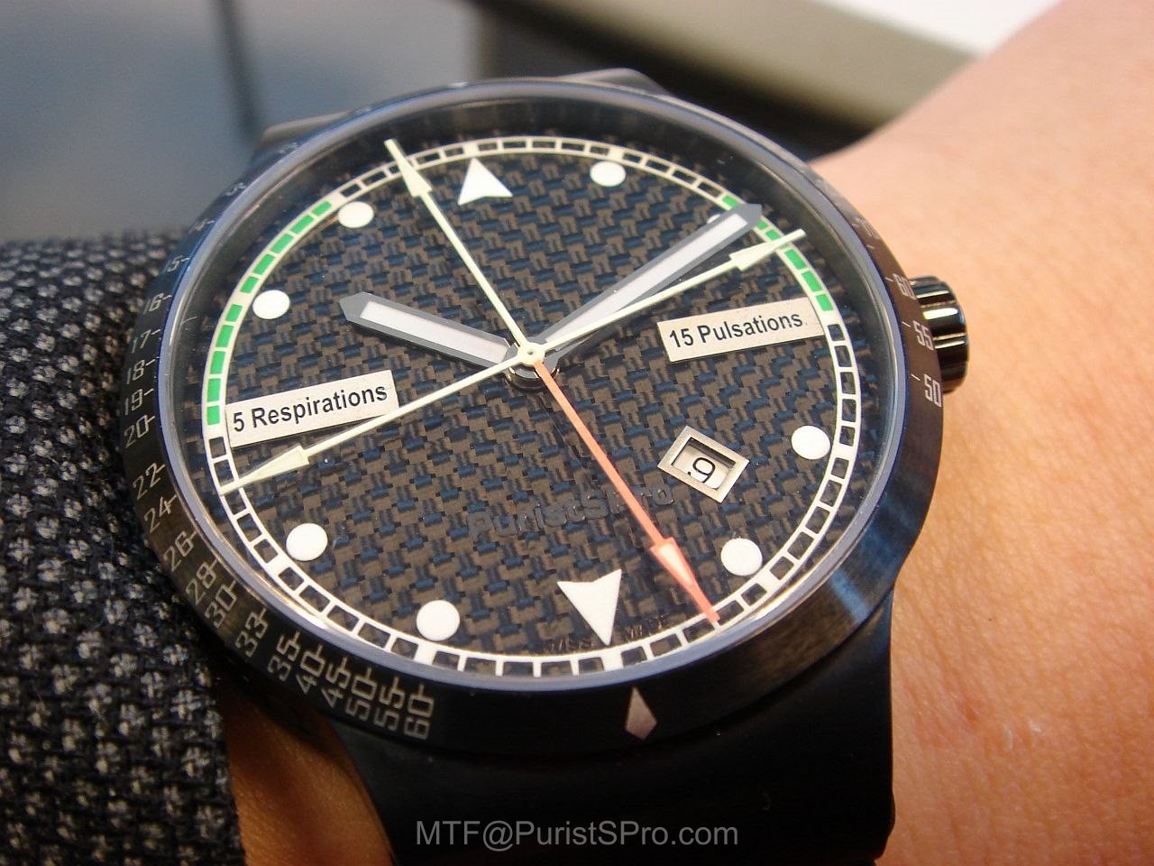 PuristSPro ABR watch dial matches my sleeve