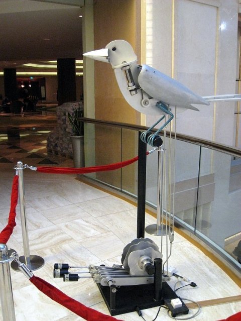 After registration, walking towards the main hall, greeted by Junod's Automaton Bird