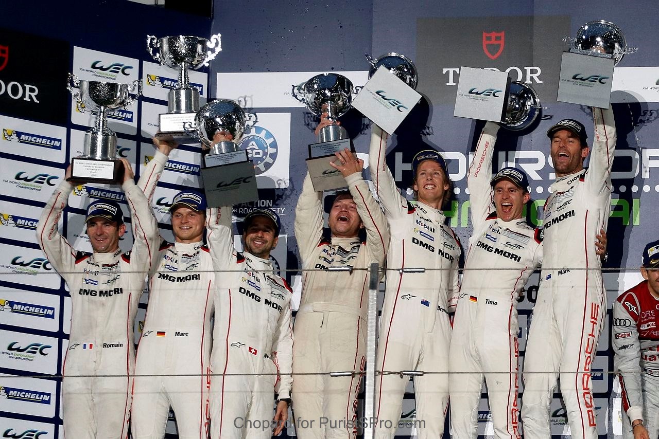 Porsche 1 - 2 Winners at 6 Hours of Shanghai Race 2015