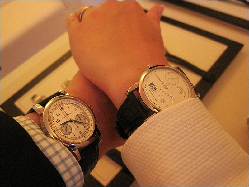 my 1815 Chronograph and the favorite of Mrs. Saxon: Lange 1 WG
